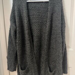 Ardene Charcoal Open-Front Cardigan